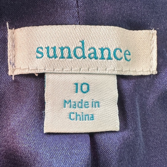 SUNDANCE Rose Garden Blue Floral Velvet Blazer size 10 - Picture 6 of 11